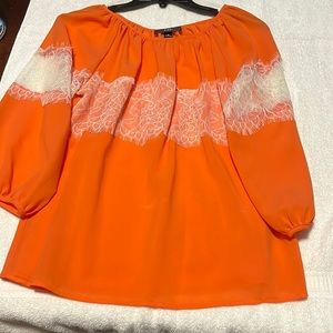 Orange Blouse Size Medium